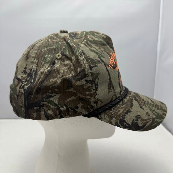 Vtg Camo Hat Triple H Hunting 2003 Colome SD Pheasant Adjustable Trucker - Picture 4 of 5